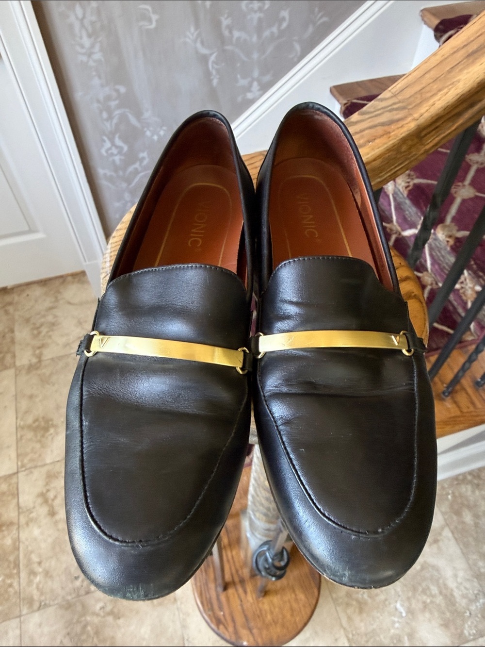 VIONIC women’s EDIE leather black loafer excellent condition size 9 1/2 - Picture 4 of 12